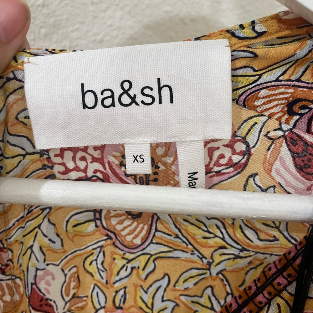 ba&sh NWT Valley Floral Maxi Dress in Yellow and Pink Boho Cottagecore - Picture 9 of 14